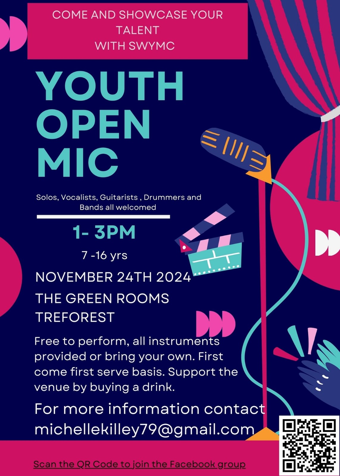 SWYMC Young Open Mic promo poster